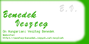 benedek veszteg business card